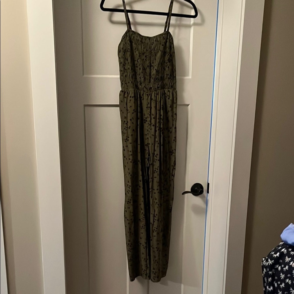 Gap Olive Green Spaghetti Strap Jumpsuit xs